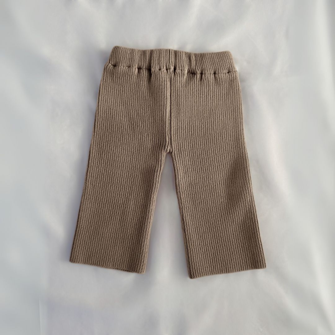 韓)リブニットワイドパンツ