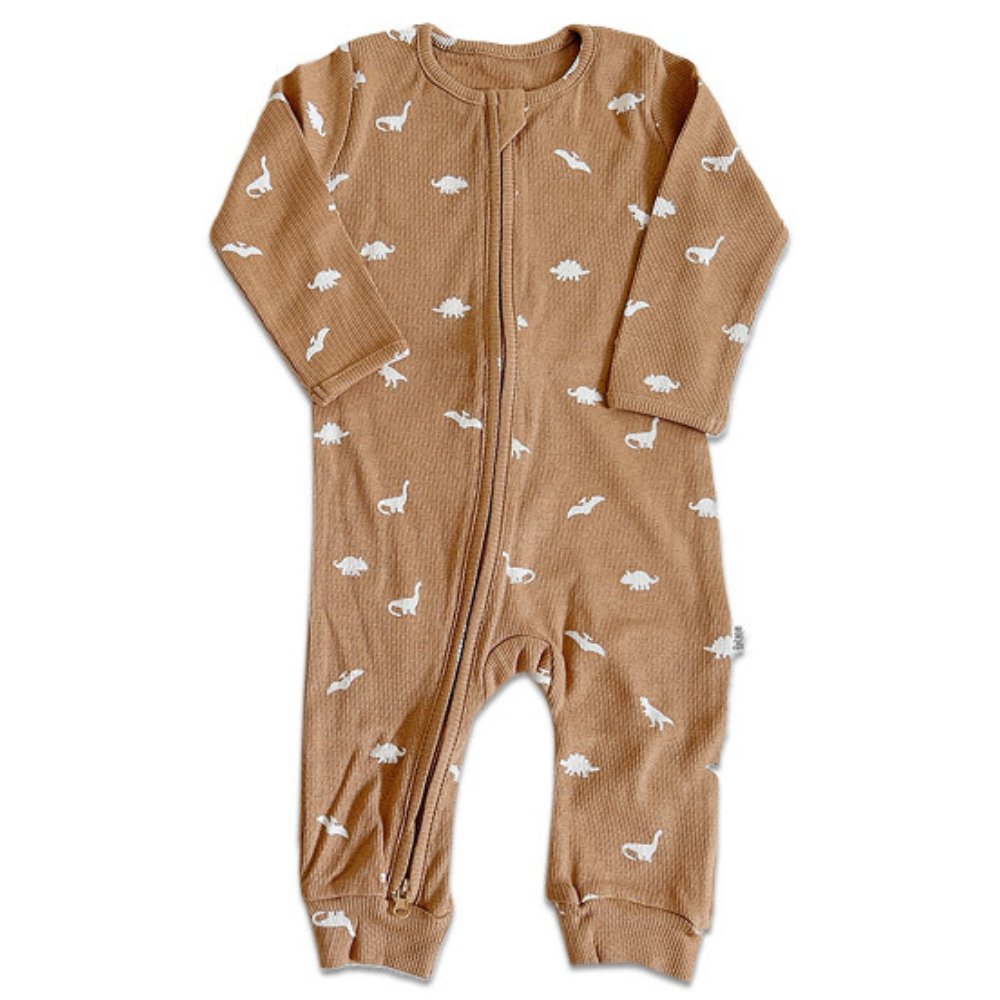 ファスナー付き長袖カバーオール