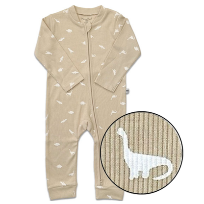 ファスナー付き長袖カバーオール