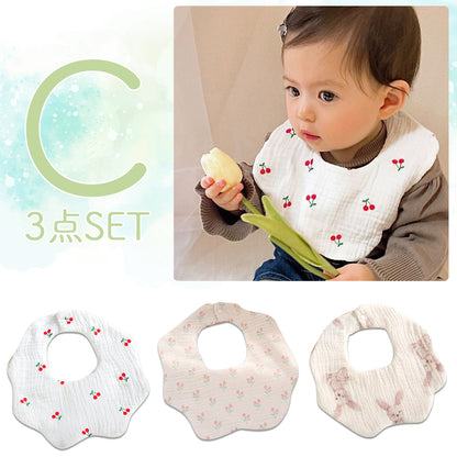 6重ガーゼスタイ3枚セット