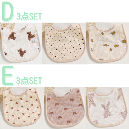 6重ガーゼスタイ3枚セット