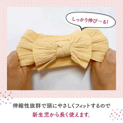 ジャガードリボンヘアバンド