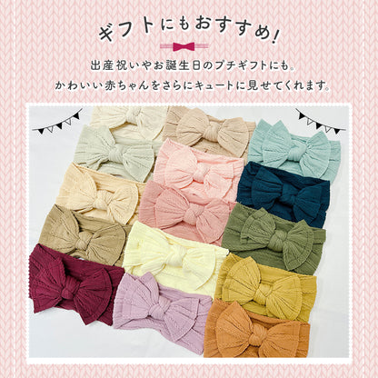 ジャガードリボンヘアバンド