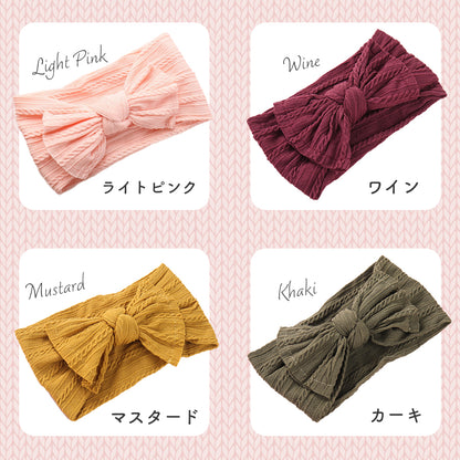 ジャガードリボンヘアバンド