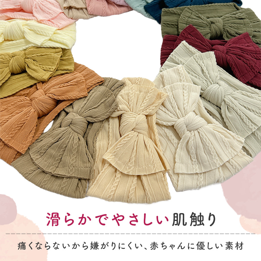 ジャガードリボンヘアバンド