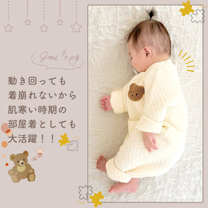 くまのパイピングロンパース