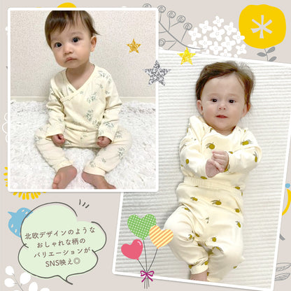 長袖ロンパース上下セット