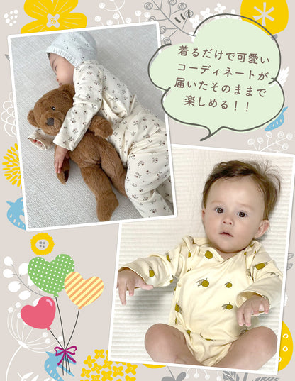 長袖ロンパース上下セット