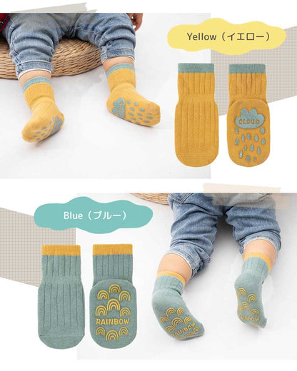 ベビー滑り止め空柄ソックス1足