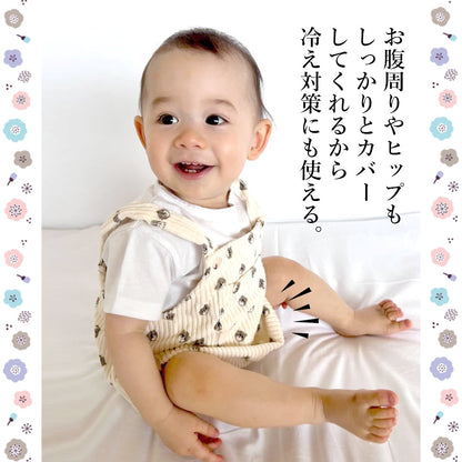 総柄コーデュロイサロペット