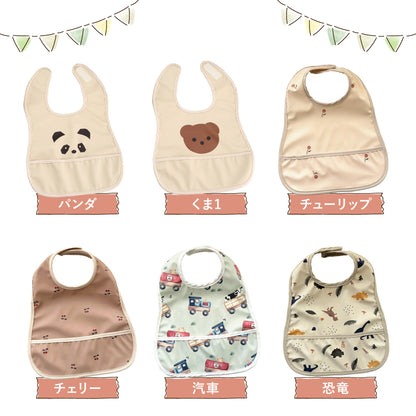 ナチュラル袖無しお食事スタイ1枚