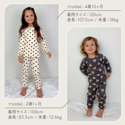 キッズプリント長袖パジャマ