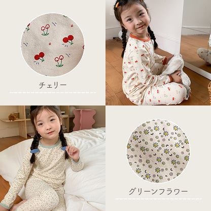 キッズプリント長袖パジャマ