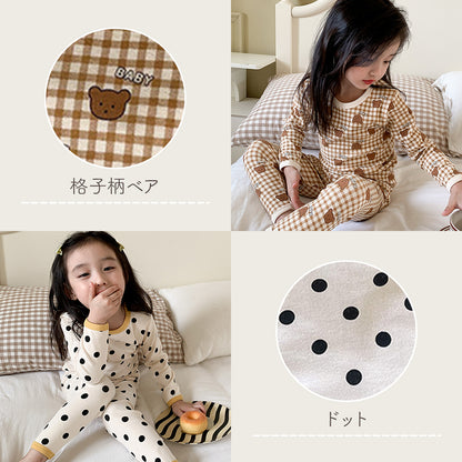 キッズプリント長袖パジャマ