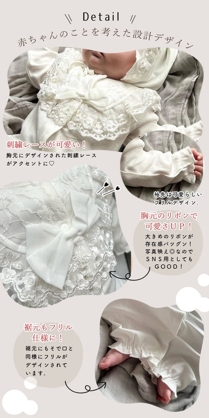 フリルリボン付きセレモニードレス