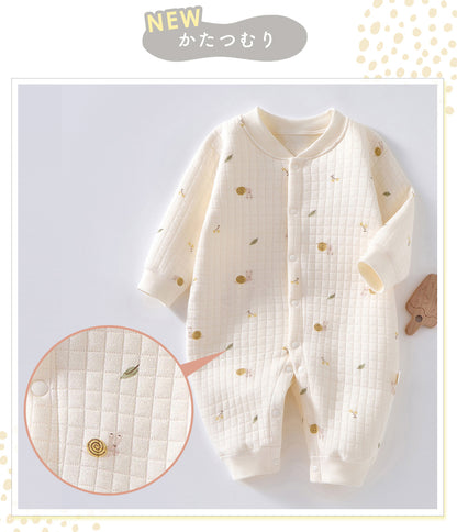 前開きパイピングカバーオール