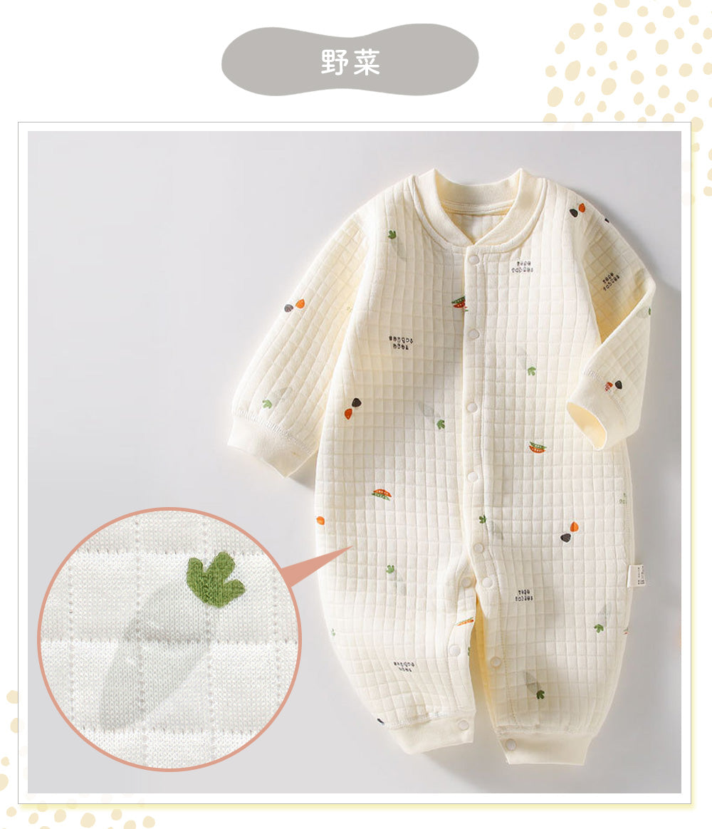 前開きパイピングカバーオール