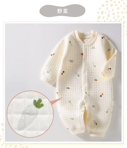 前開きパイピングカバーオール