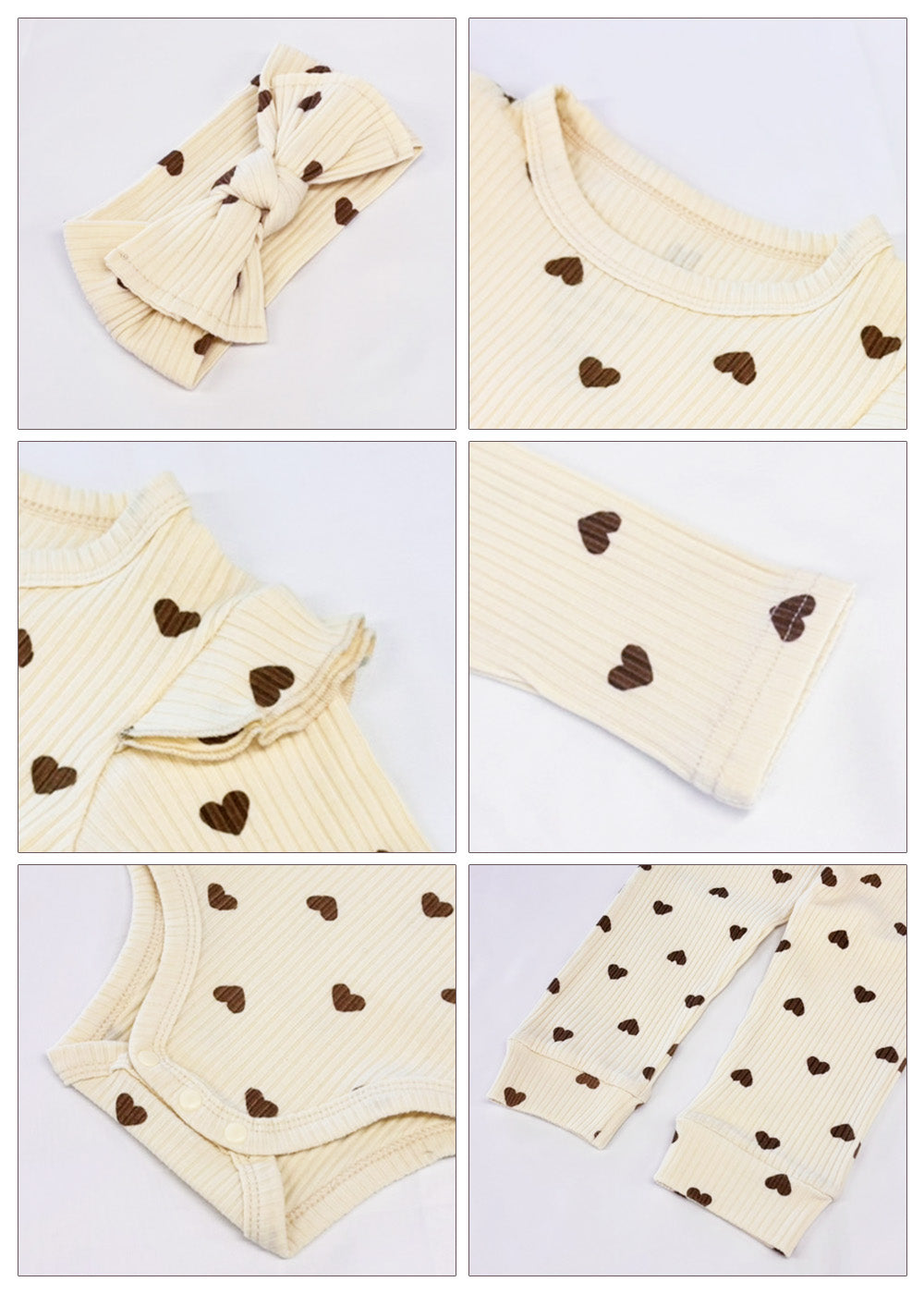 ハートリブロンパース3点セット
