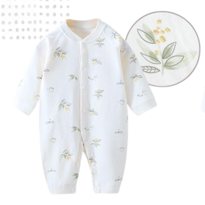 フロントボタン長袖カバーオール