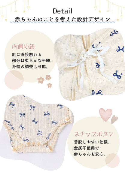 半袖ベビーガールロンパース