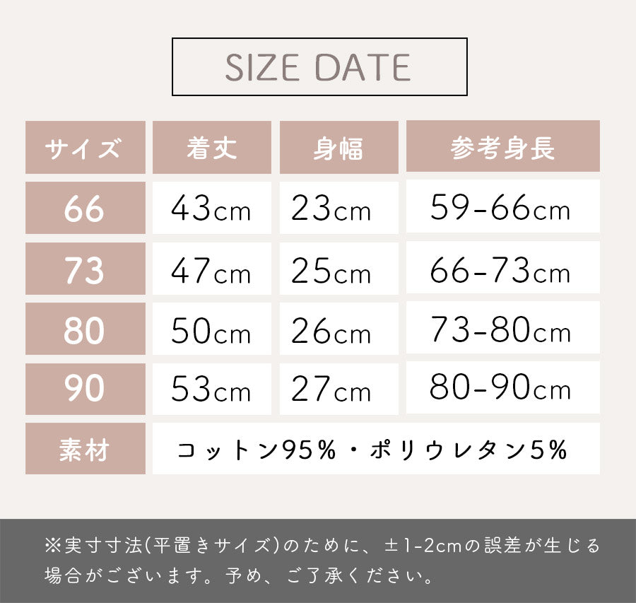 ダブルジッパー半袖ロンパース