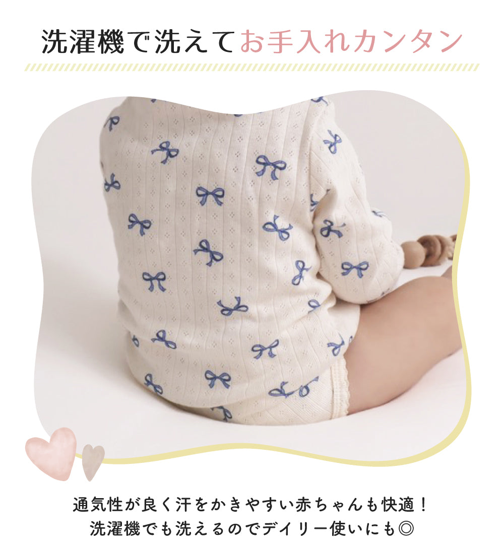 長袖ベビーガールロンパース