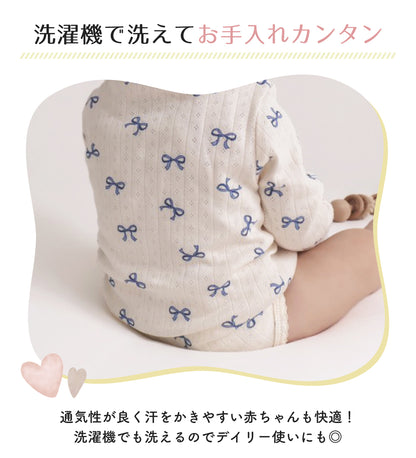 長袖ベビーガールロンパース