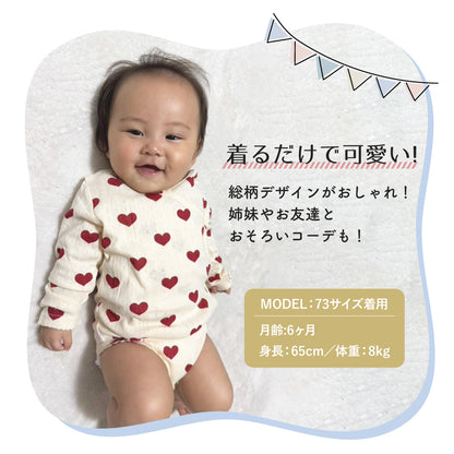 長袖ベビーガールロンパース