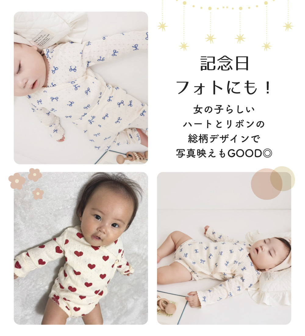 長袖ベビーガールロンパース