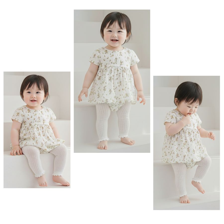 透かし編みレギンス