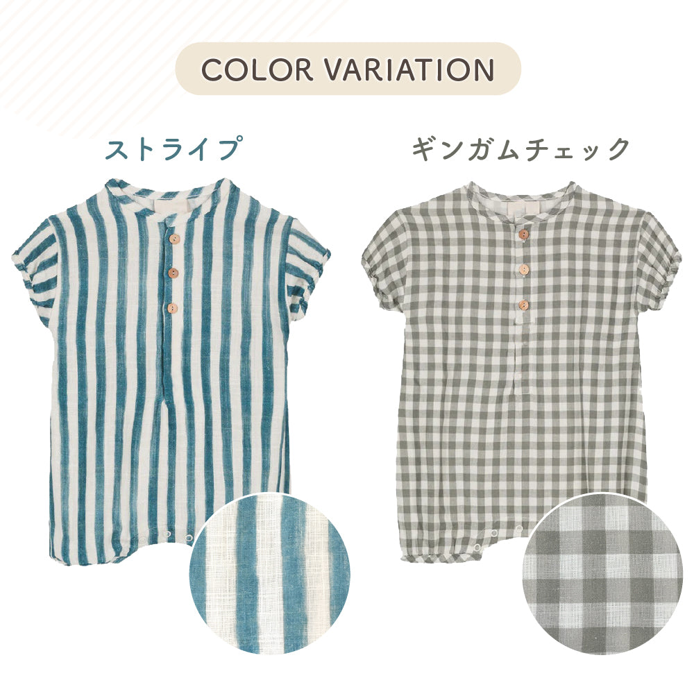 丸首ロンパース