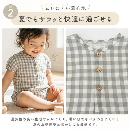 丸首ロンパース