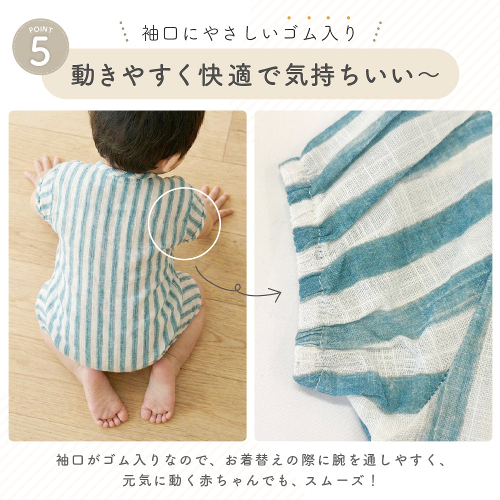 丸首ロンパース