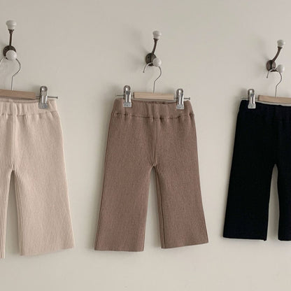 韓)リブニットワイドパンツ