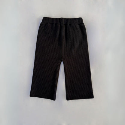韓)リブニットワイドパンツ