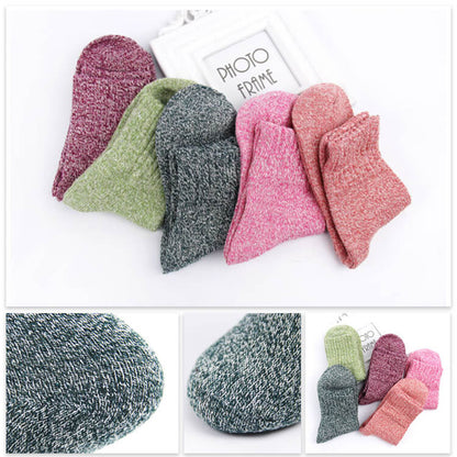 シンプルカラーロークルーソックス5足