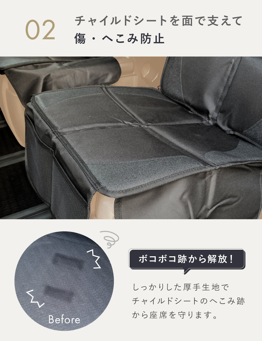 チャイルドシート保護マット
