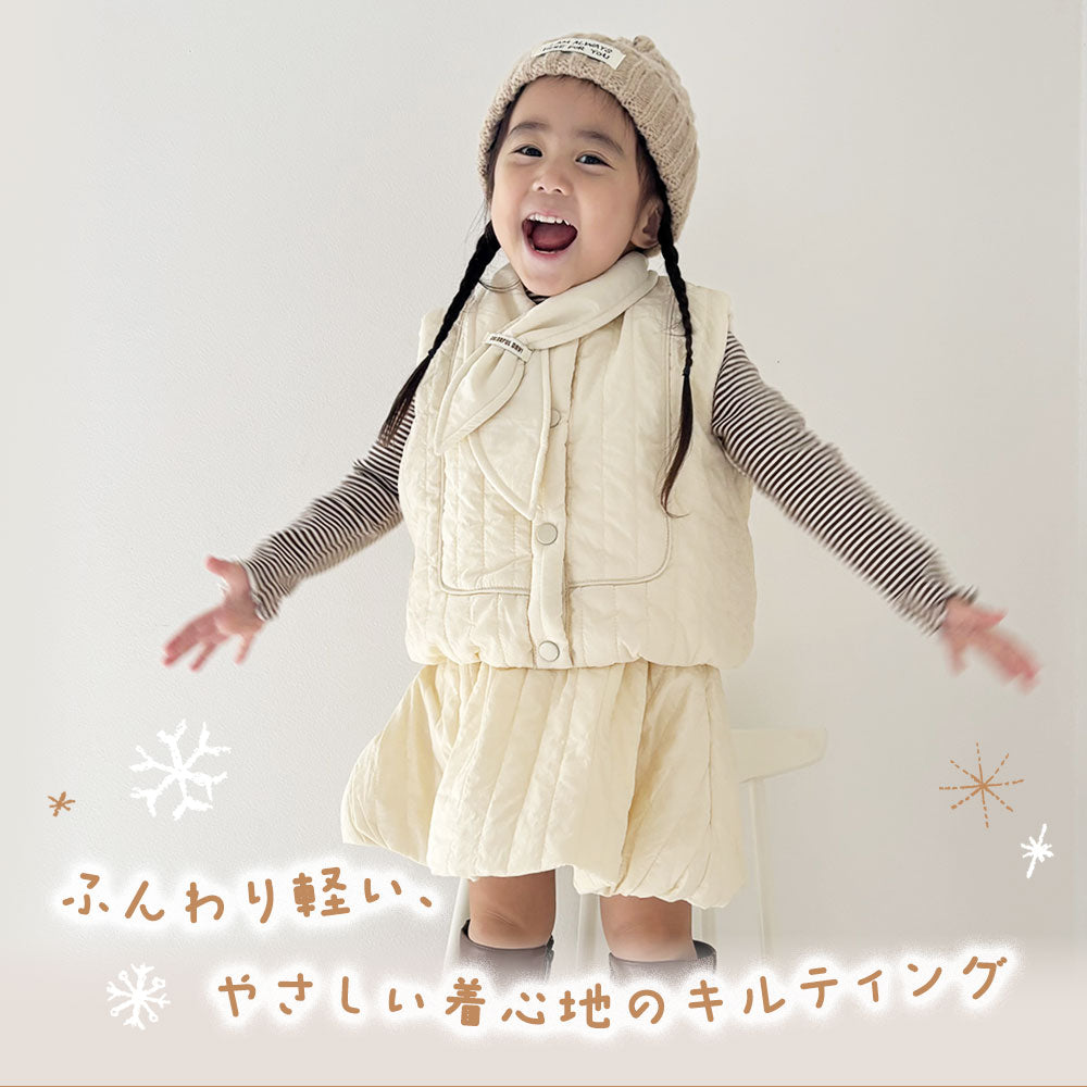 ガールキルティングセットアップ