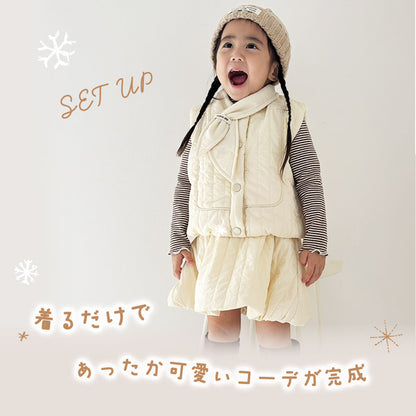 ガールキルティングセットアップ