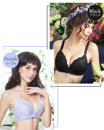 レース授乳ブラ スナップボタン式