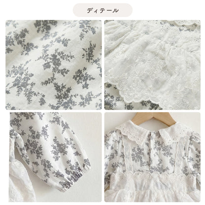 レース襟クラシカルロンパース