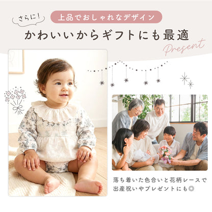 レース襟クラシカルロンパース